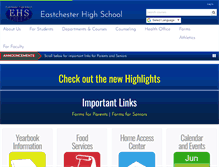 Tablet Screenshot of ehs.eastchesterschools.org